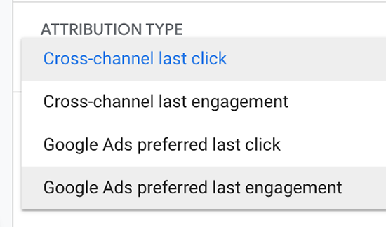 screen grab showing attribution type