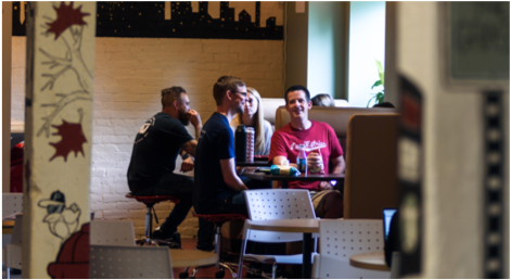 Bounteous employees enjoying friday lunch