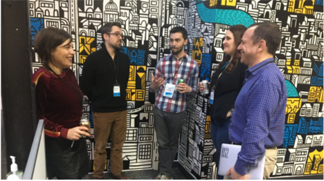 Bounteous employees at friday happy hour