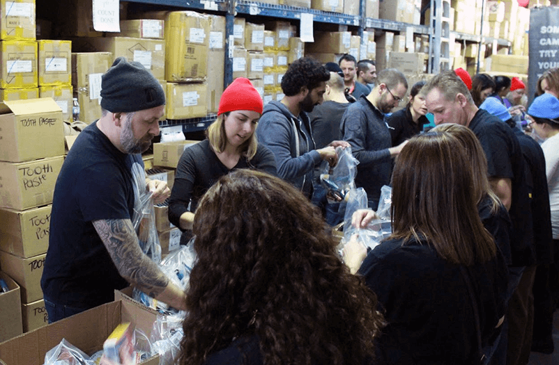 Bounteous employees working at charity event