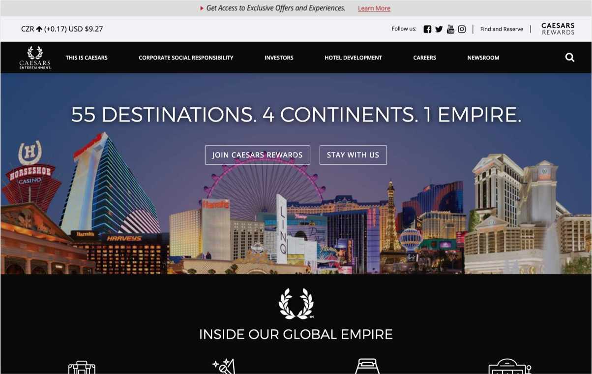 series website homepage