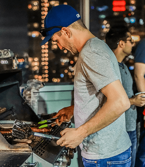 Bounteous employees fun grilling