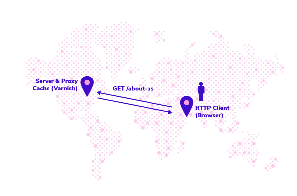 illustration showing world map and the issues that can occur when viewing a site rendered from across the globe