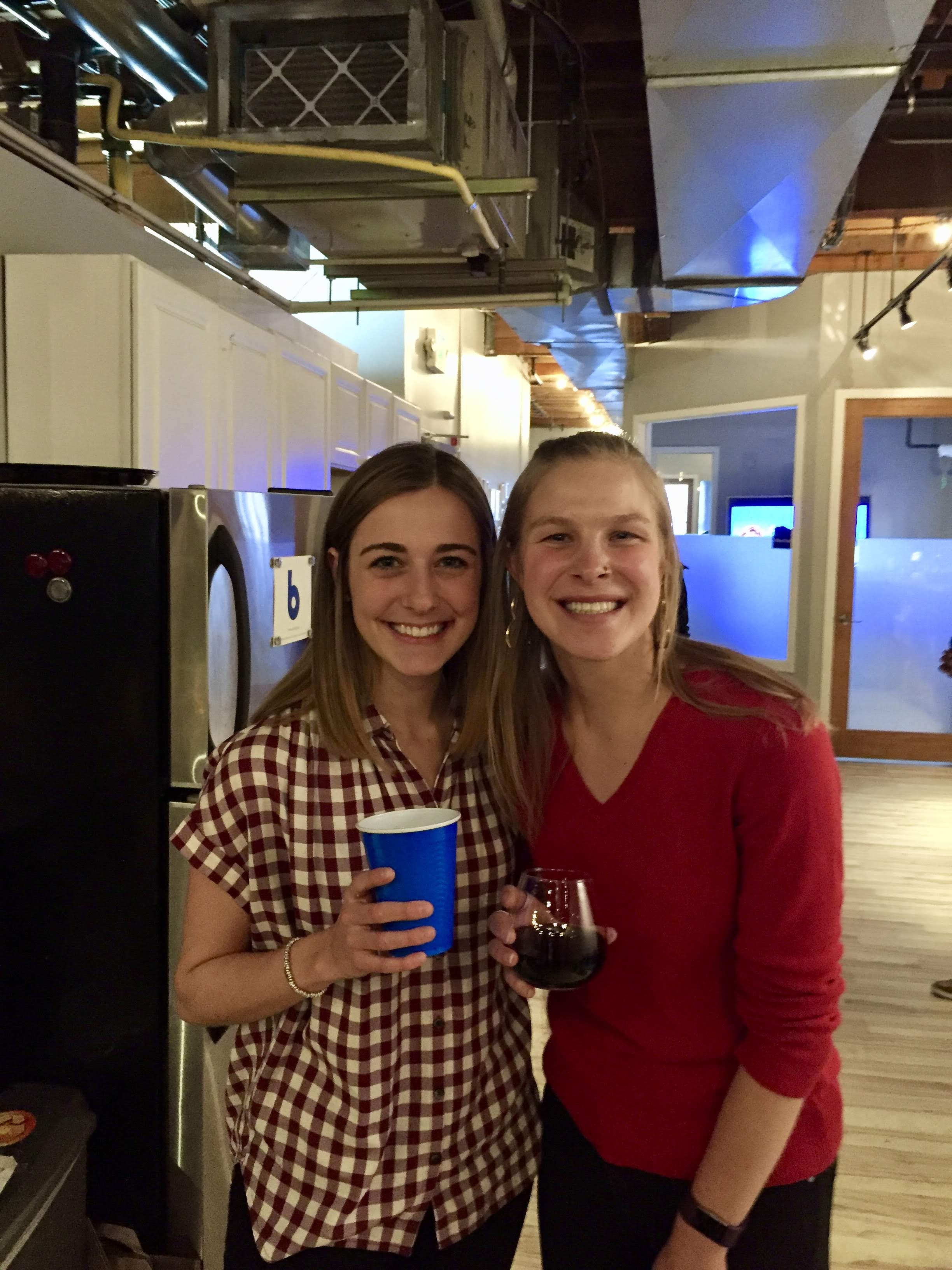 coworkers smiling