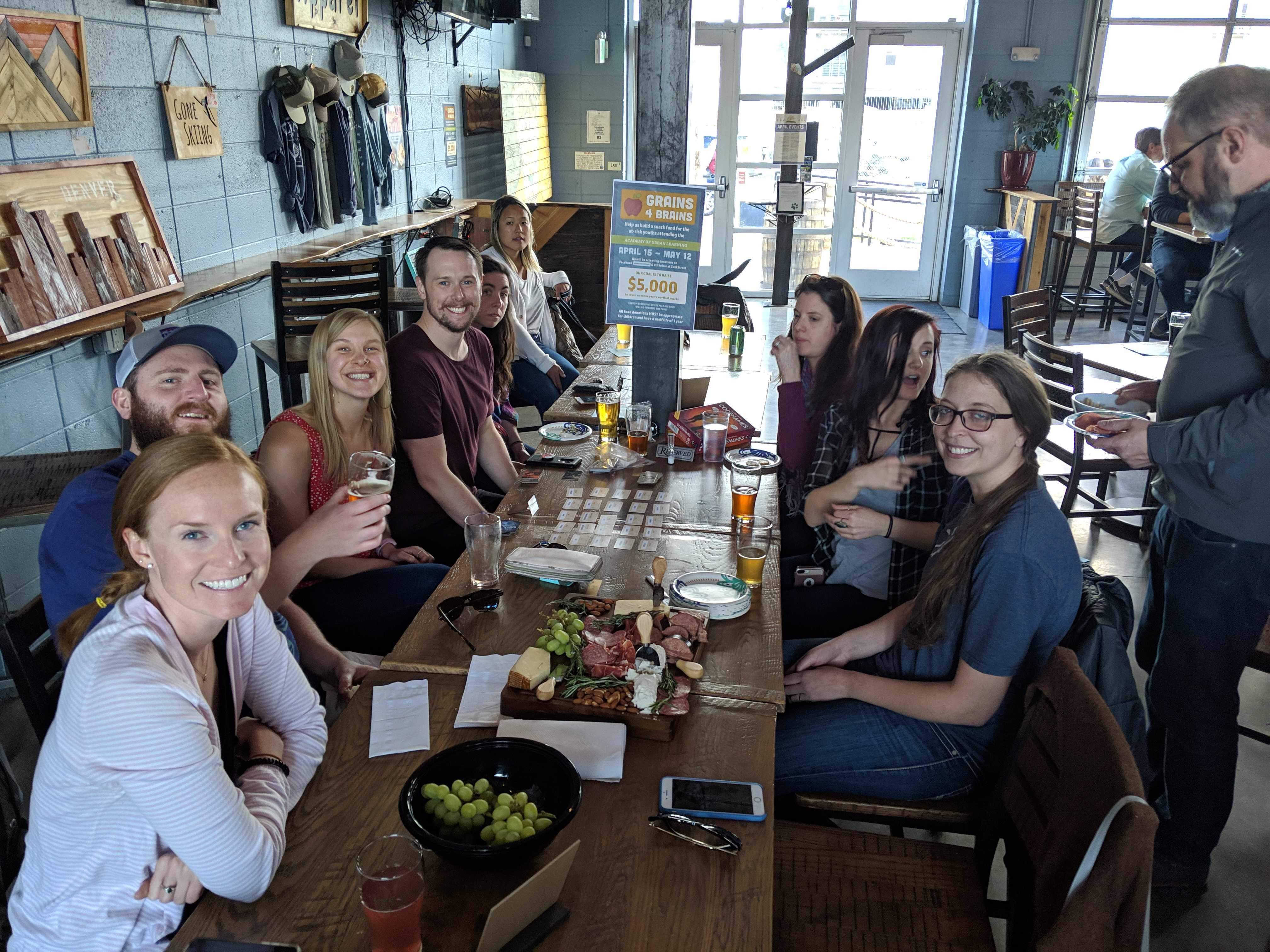 restaurant coworkers together