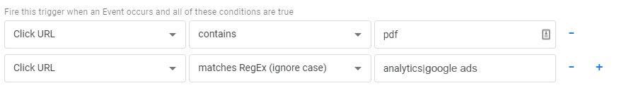 image example of trigger conditions correctly set up