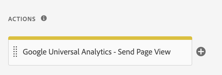Universal Analytics Extension Page View Action