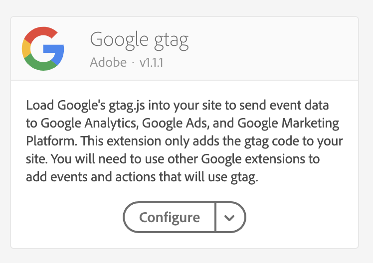 Google Gtag Extension by Adobe