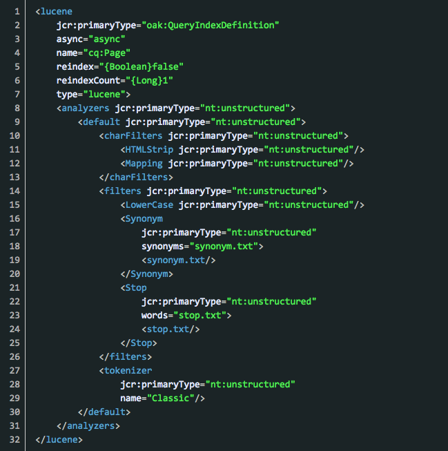 Lucene Search Index Configuration Lucene Search Index Configuration