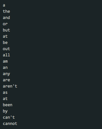 Stopwords Example Stopwords Example