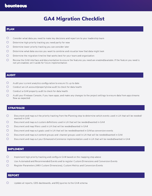 image for Google Analytics 4 Migration Checklist