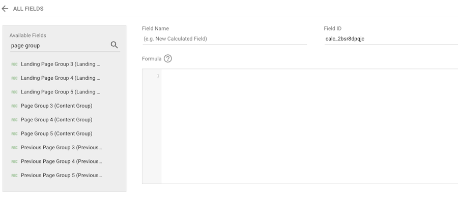 image of bigquery's custome field