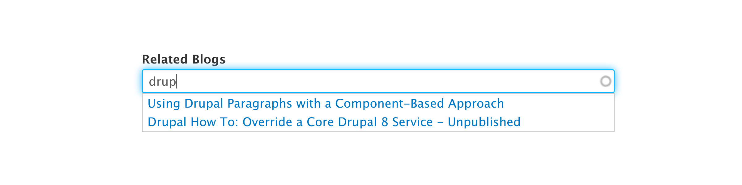 Drupal 8 Default Label Showing Unpublished screenshot