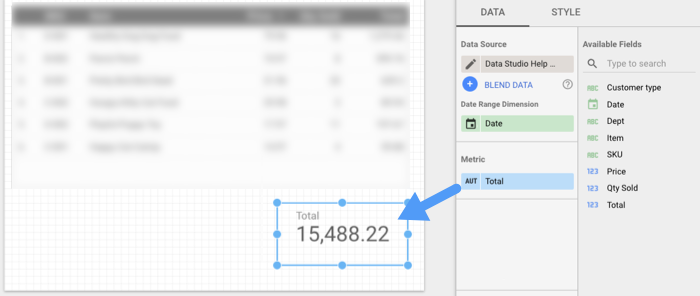 scored displayed for total field