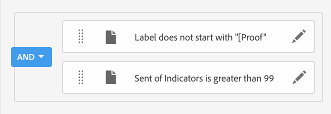 Configuring the filters in the Query