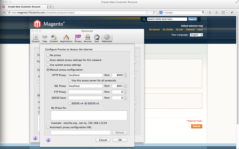 screenshot of how to configure the gatling recorder