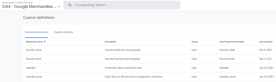 registering your custom dimensions and metrics