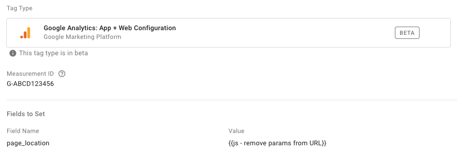 how to exclude url query parameters in