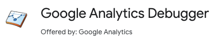 Google analytics bebugger logo and text