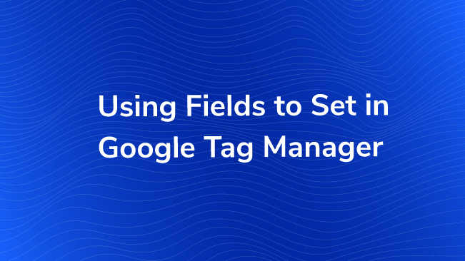 Using Fields To Set In Google Tag Manager