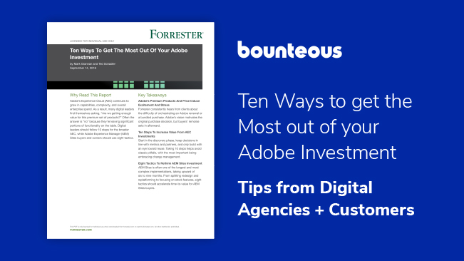 bounteous contributes to forrester report