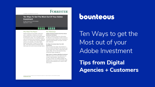 bounteous contributes to forrester report