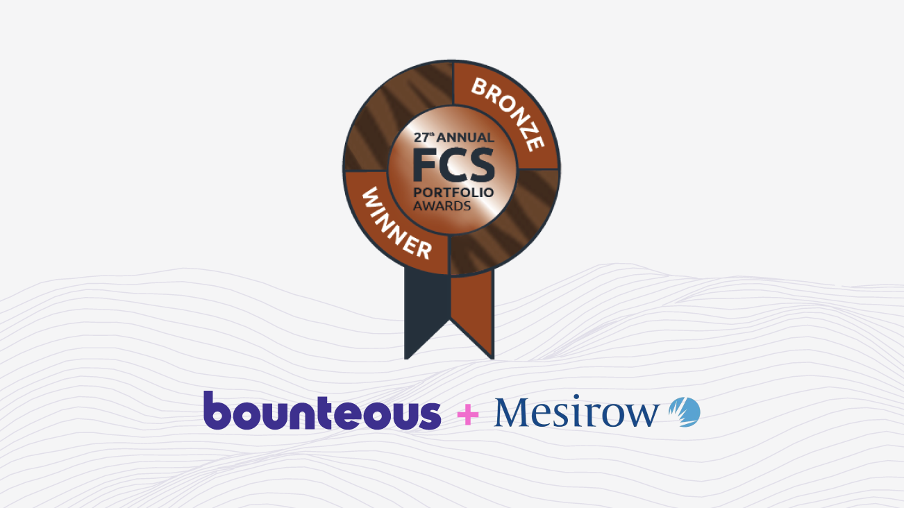 Press Release image for Bounteous Recognized Alongside Mesirow at 2021 Financial Communications Society’s Portfolio Awards