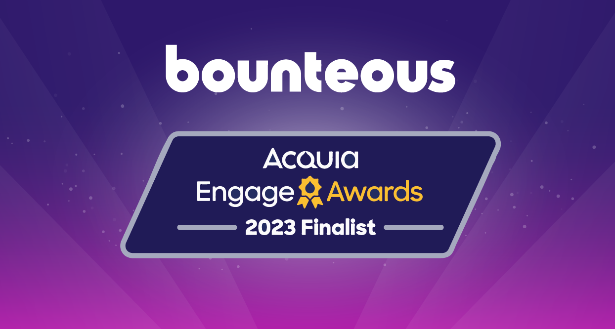 Press Release: Bounteous Named a Finalist in the 2023 Acquia Engage Awards