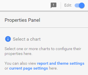 Data Studio Properties Panel