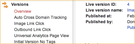 GTM versions overview