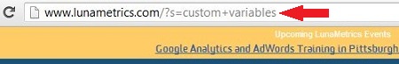 An example site search URL An example site search URL