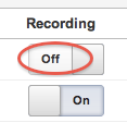 goal recording toggle off or on goal recording toggle off or on