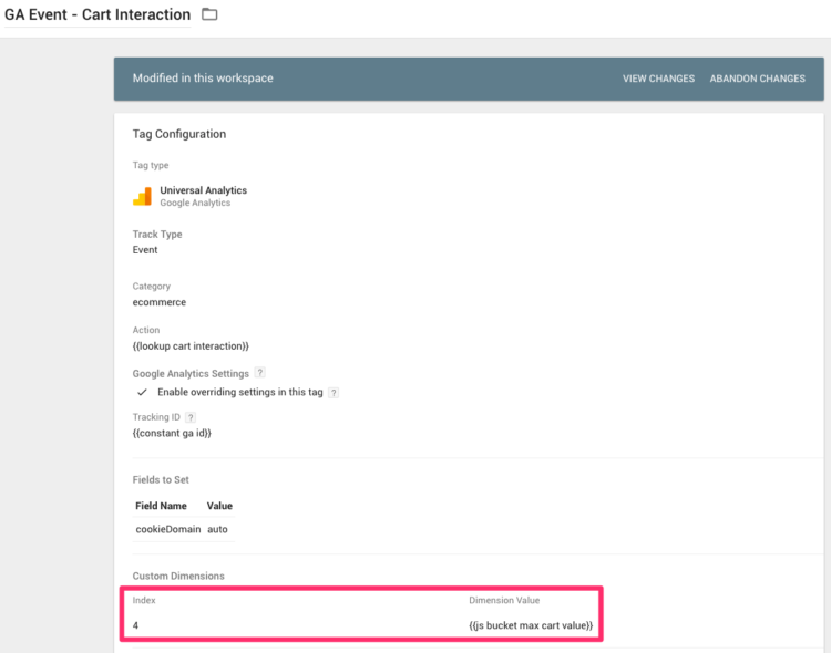 GA Event - Cart Interaction in GTM