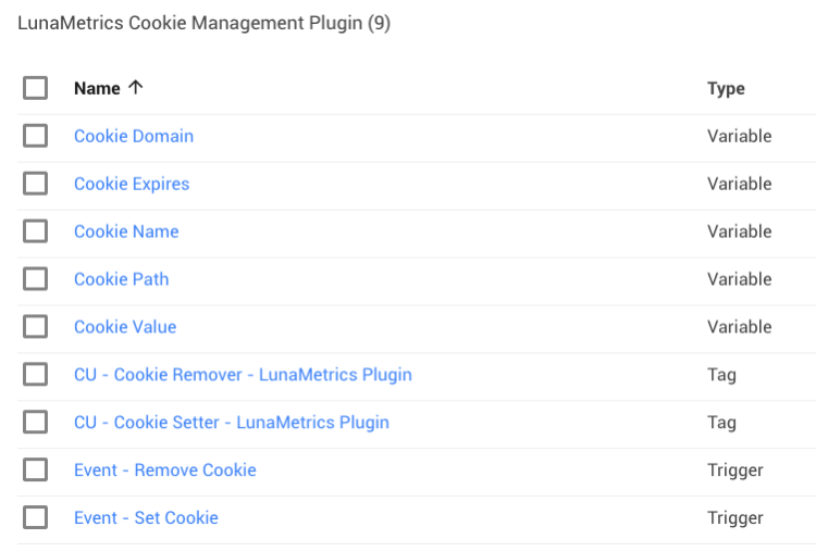 LM Cookie Plugin tags, triggers, and variables