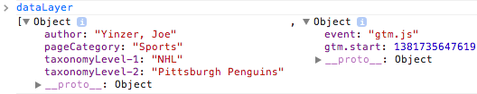 default data layer plus page info default data layer plus page info