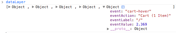 data layer with added event info data layer with added event info