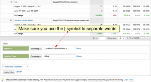 Advanced filter example Advanced filter example
