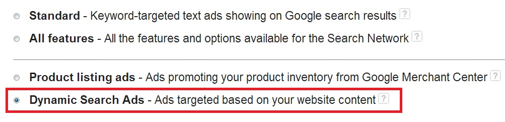 Dynamic Search Ads are targeted based on website content Dynamic Search Ads are targeted based on website content