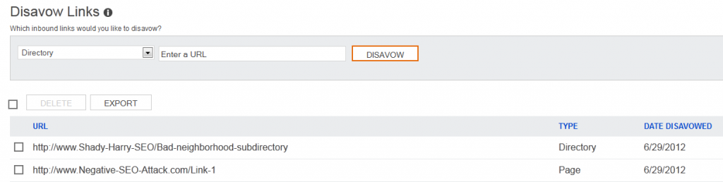 Disavow Links
