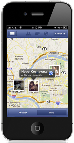 Facebook Places iPhone App