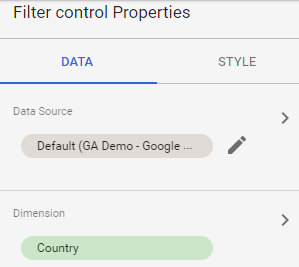 Filter control properties in Data Studio Filter control properties in Data Studio