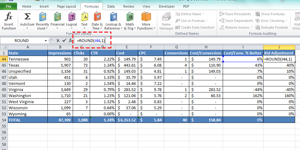 Google AdWords Location Bids 10 equation