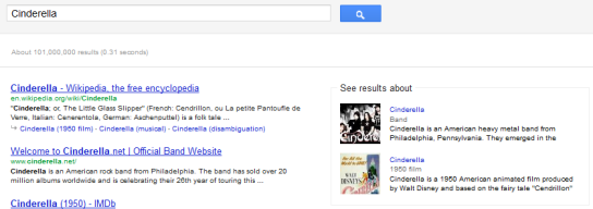 Google Knowledge Graph example 1