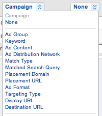 AdWords dimensions