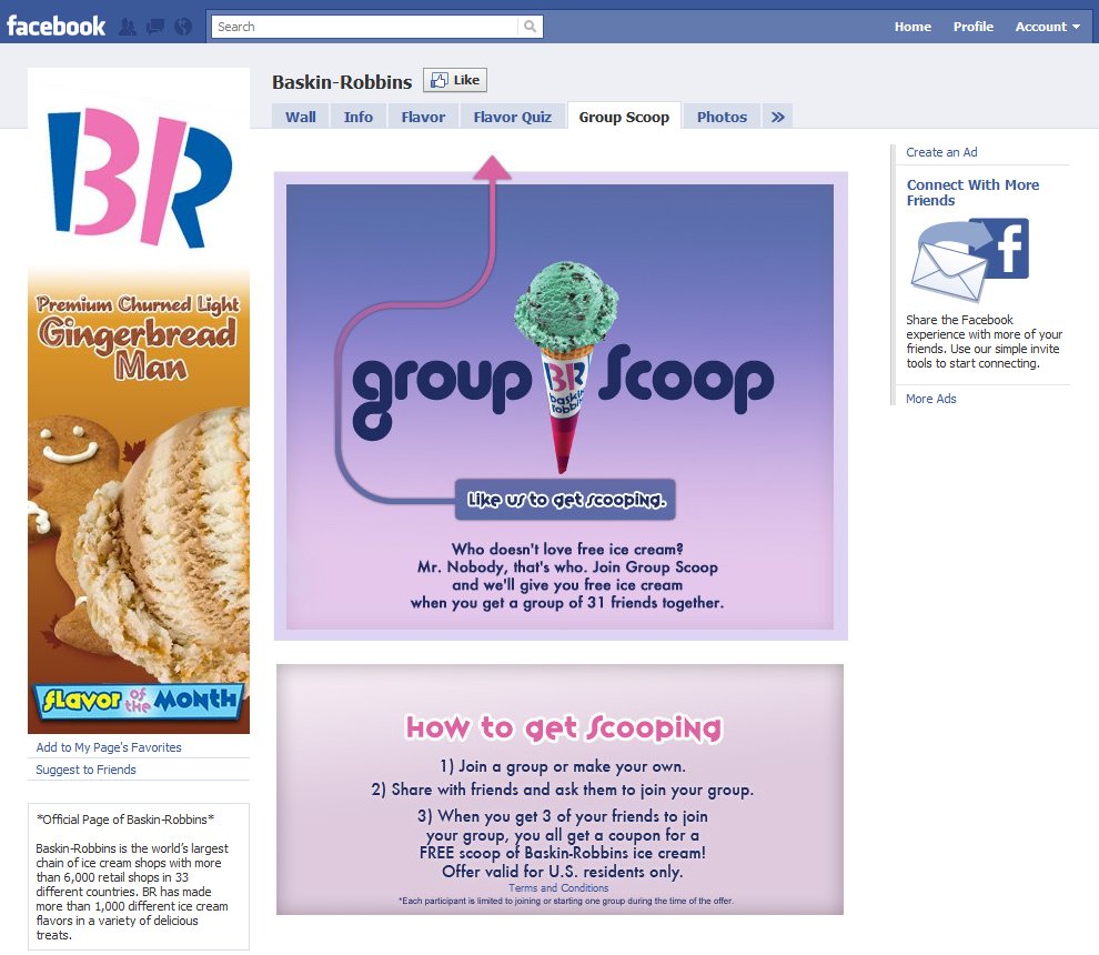 Baskin Robbins Social Media