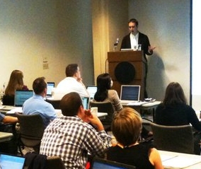 Our own Jonathan Weber leading a Google Analytics Seminar for Success