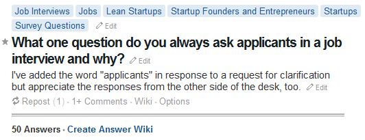 Quora Job Question