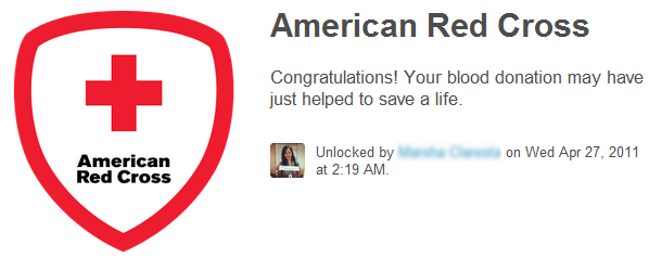 Red Cross Foursquare Badge Red Cross Foursquare Badge