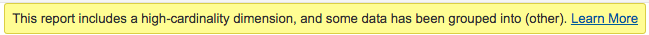 high-cardinality warning high-cardinality warning
