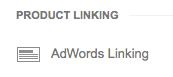 AdWords Linking settings AdWords Linking settings